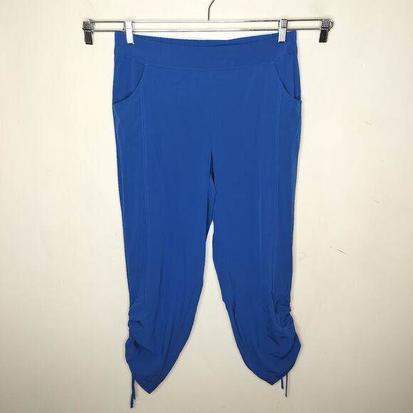Chico's Zenergy Pull On Ankle Pants Tie Ruched Hem - Picture 1 of 8